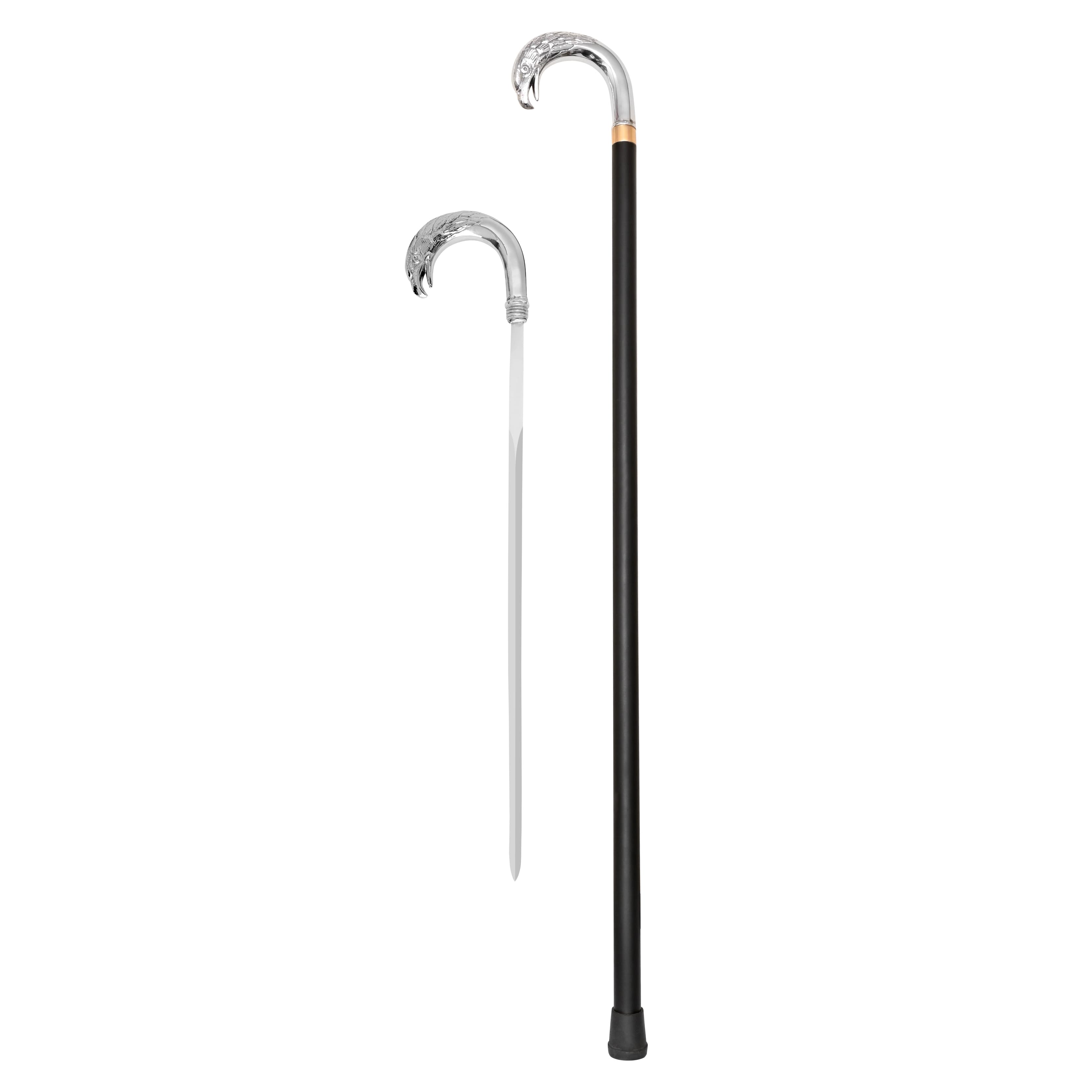 Chrome Eagle Head Collector's Sword Cane